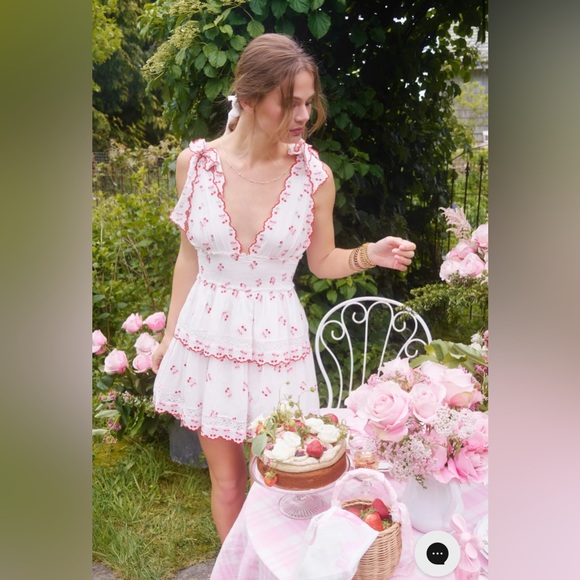 LoveShackFancy Dresses & Skirts - Loveshackfancy Soira Cotton Cherry Mini Dress